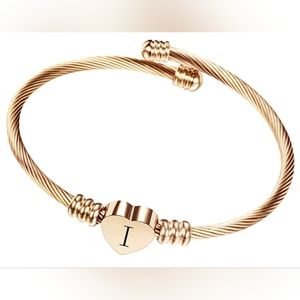 Engraved Letter I Bracelet